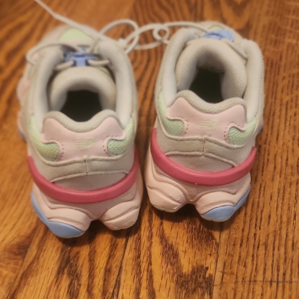 New Balance Kids Pastel Mesh & Suede Sneakers - Pink, Mint & Light Blue - Picture 4 of 8